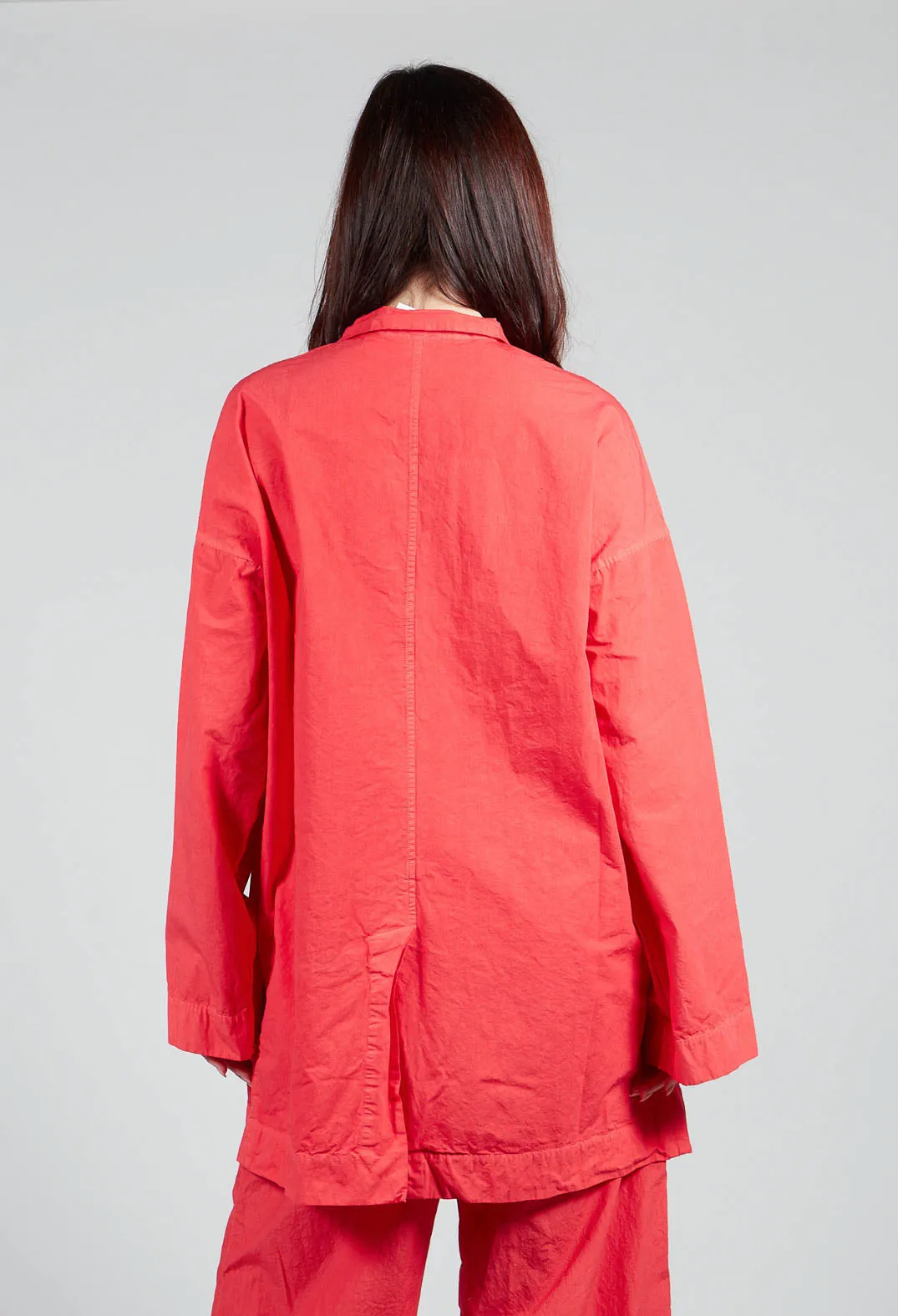 Long Blazer CC in Poppy Red