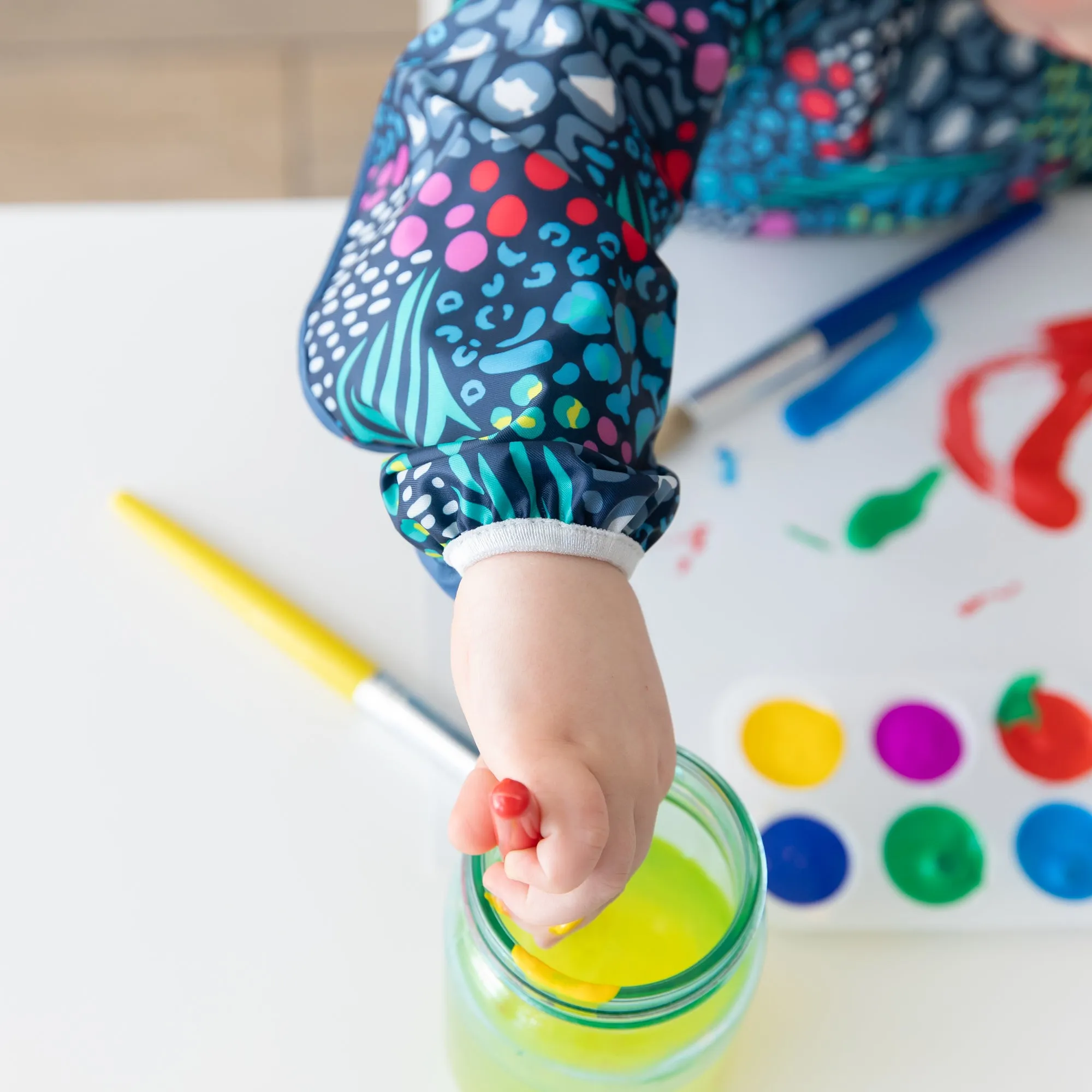 Long-Sleeved Art Smock: Animal Prints