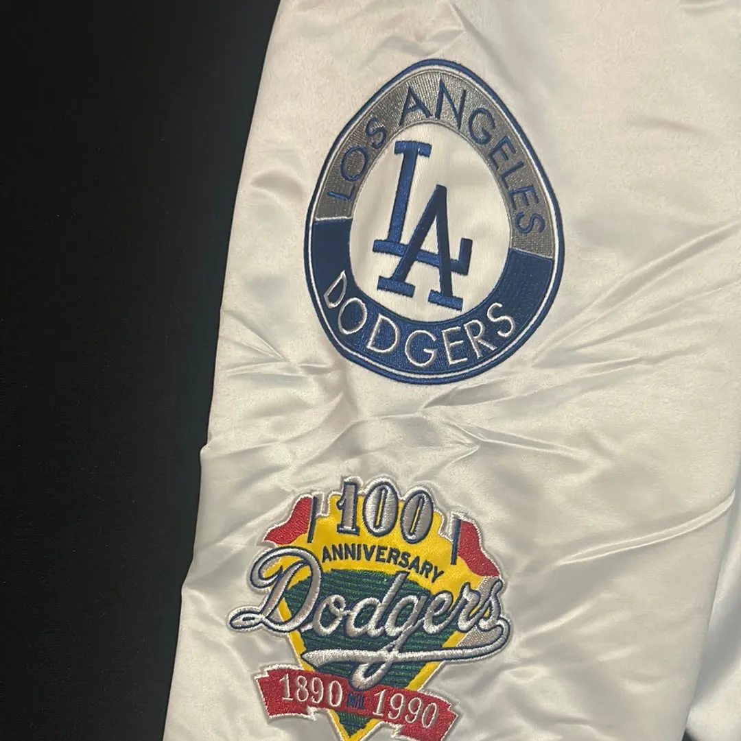 Los Angeles Dodgers MLB Mitchell & Ness Cooperstown Collection “100 Anniversary 1890-1990” & “1988 World Series” Patch Satin Men