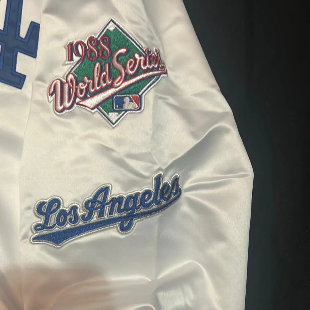 Los Angeles Dodgers MLB Mitchell & Ness Cooperstown Collection “100 Anniversary 1890-1990” & “1988 World Series” Patch Satin Men