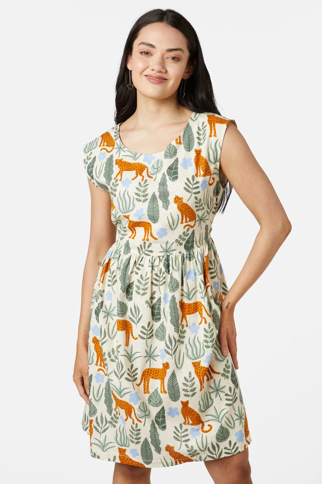 Lovely Leopards Smock Dress