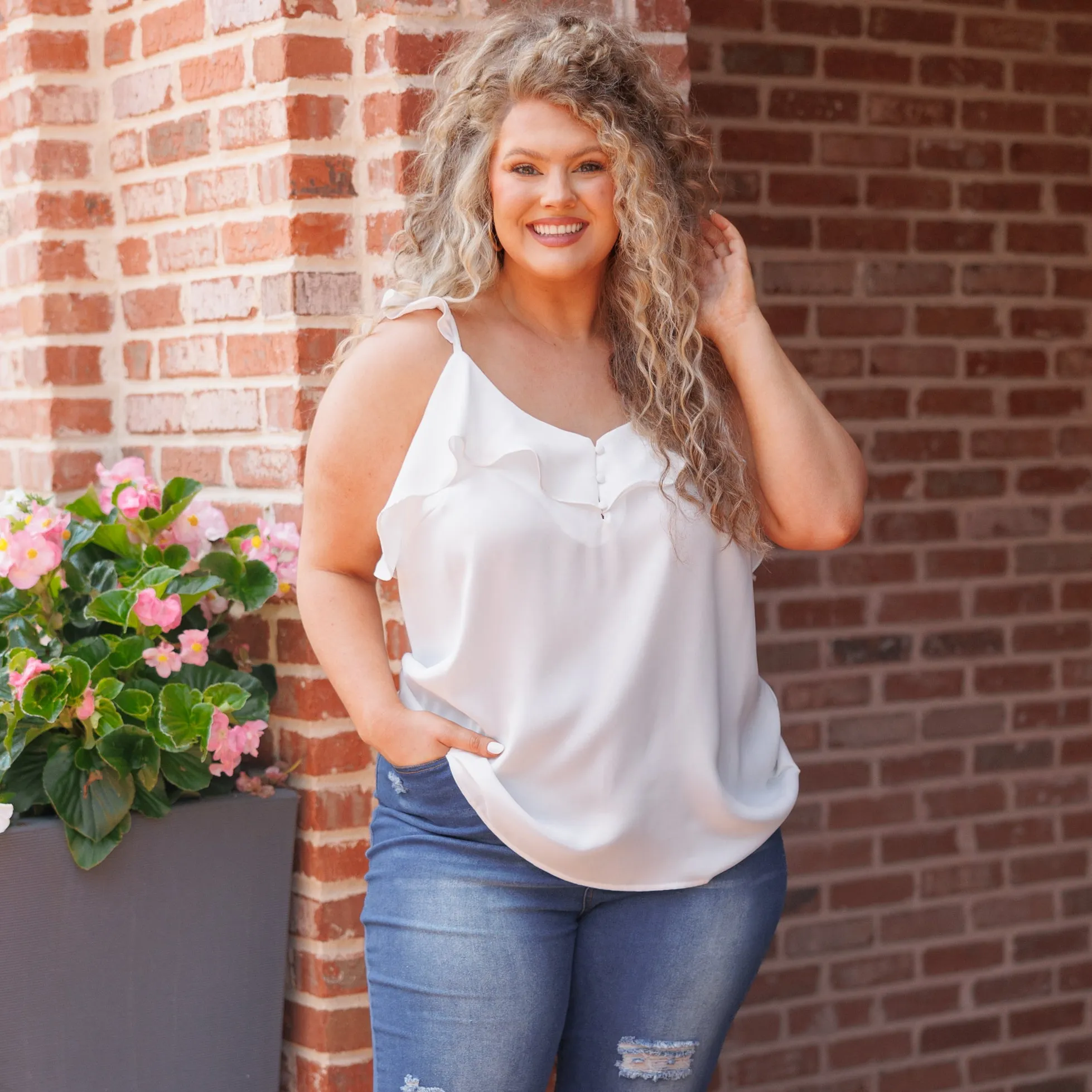 Loving The Sunny Season Tank, White