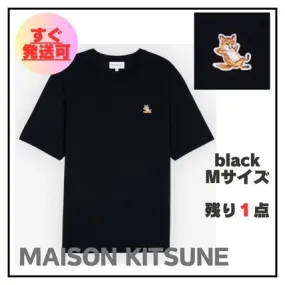 MAISON KITSUNE  |Street Style Plain Cotton Short Sleeves Logo Designers