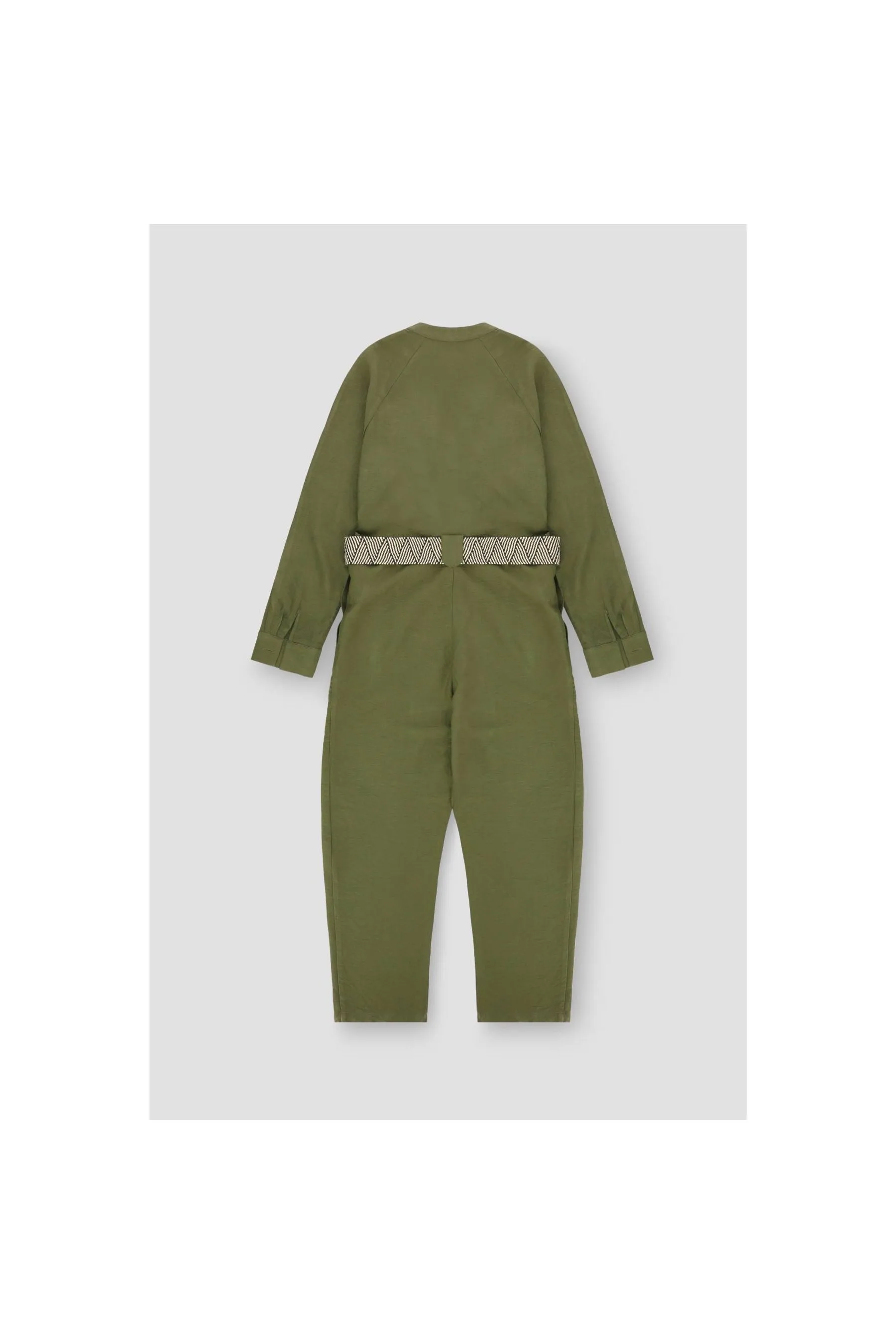 MEME Belted Jumpsuit Khaki Women Jumpsuits