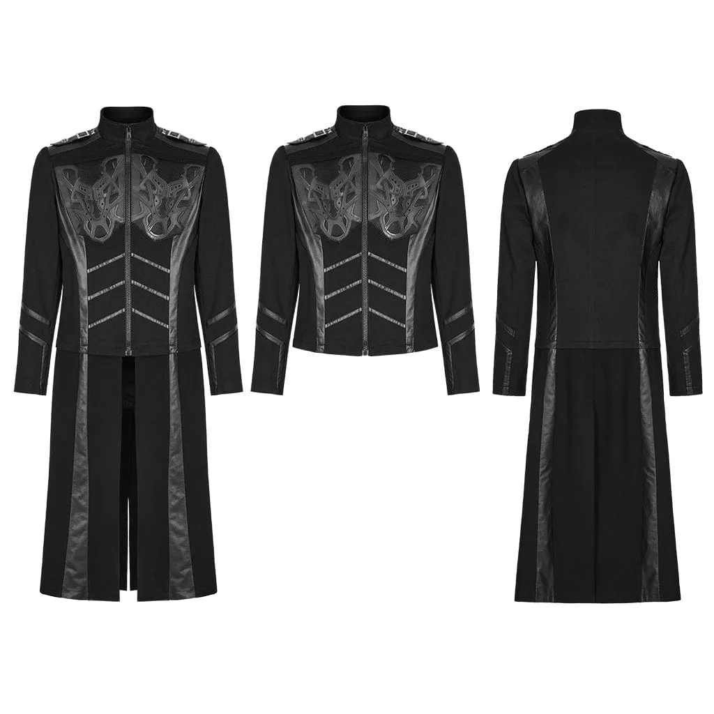 Men's Gothic Mechanistic Detachable Coat