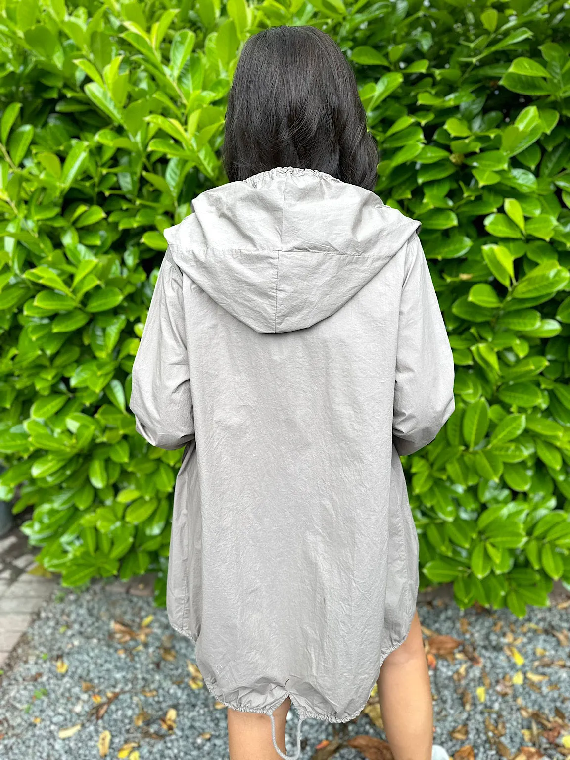 Mocha Lightweight Hooded Mac Giorgia