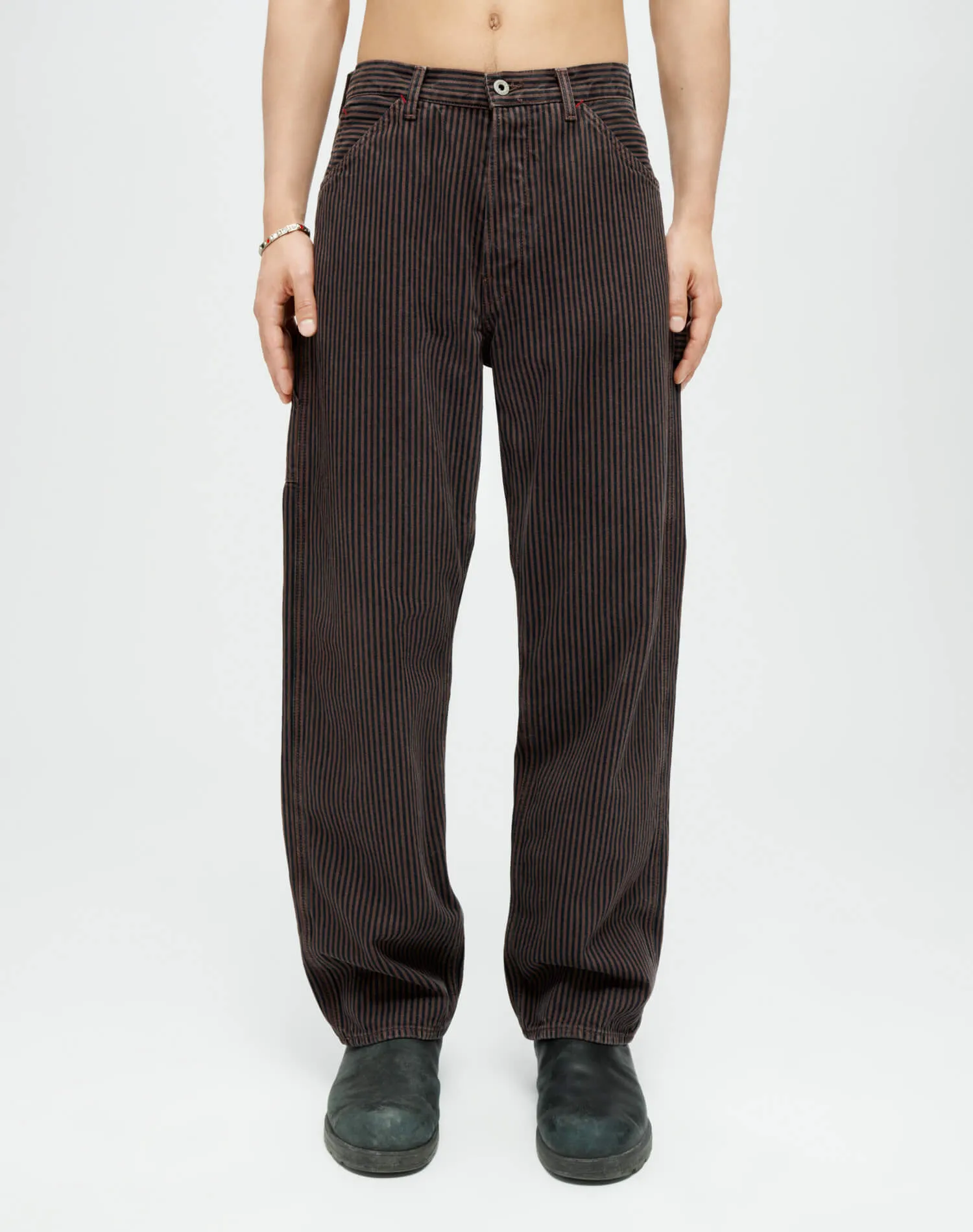 Modern Painter Pant - Brown Hickory Stripe