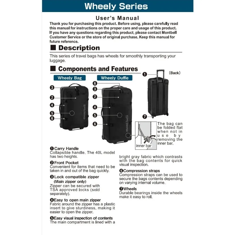 Montbell Wheely Bag 60 litres