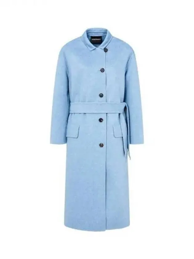 Overseas Station Season Big Chance 8 18 Women s Soft Wool Belted Single Coat Blue 270105