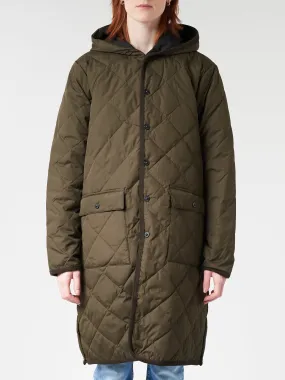 Piping Hood Long Down Coat