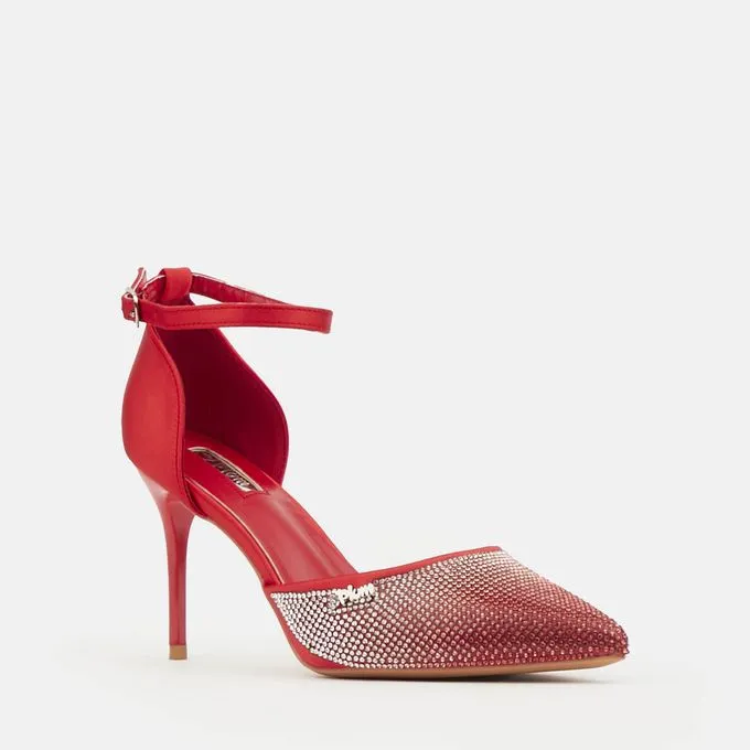 Plum Pl081343 Ladies Elise Heels Red