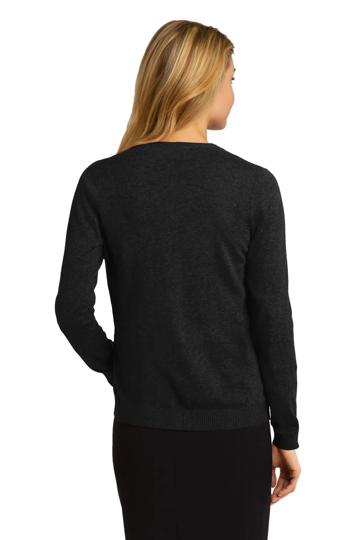 Port Authority Ladies Cardigan Sweater LSW287 Black