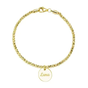 Pulsera de Bolas Diamantadas Oro