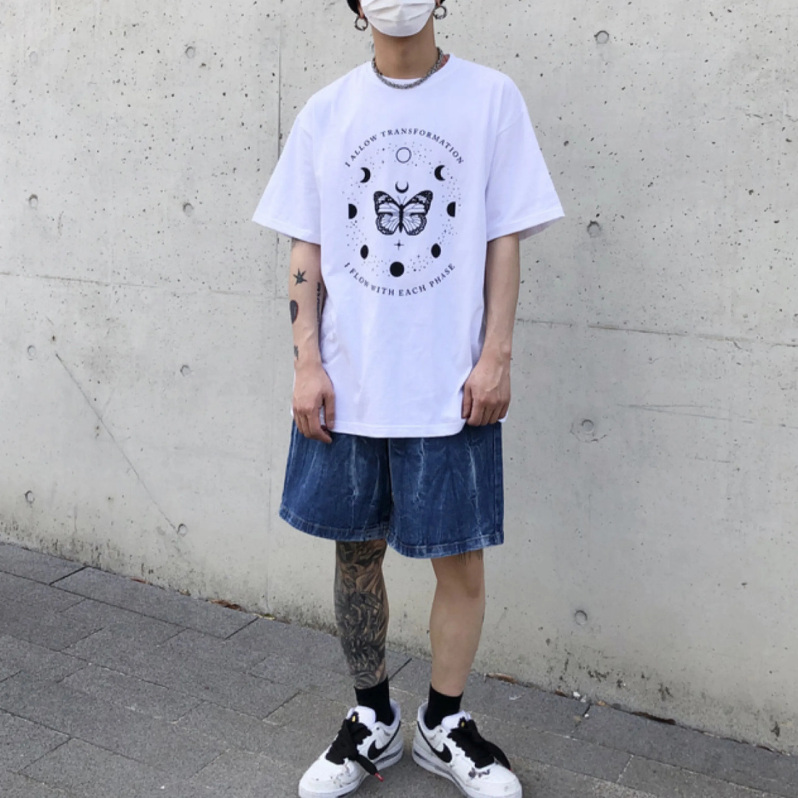 RASHOMONG  |Unisex Street Style Oversized T-Shirts