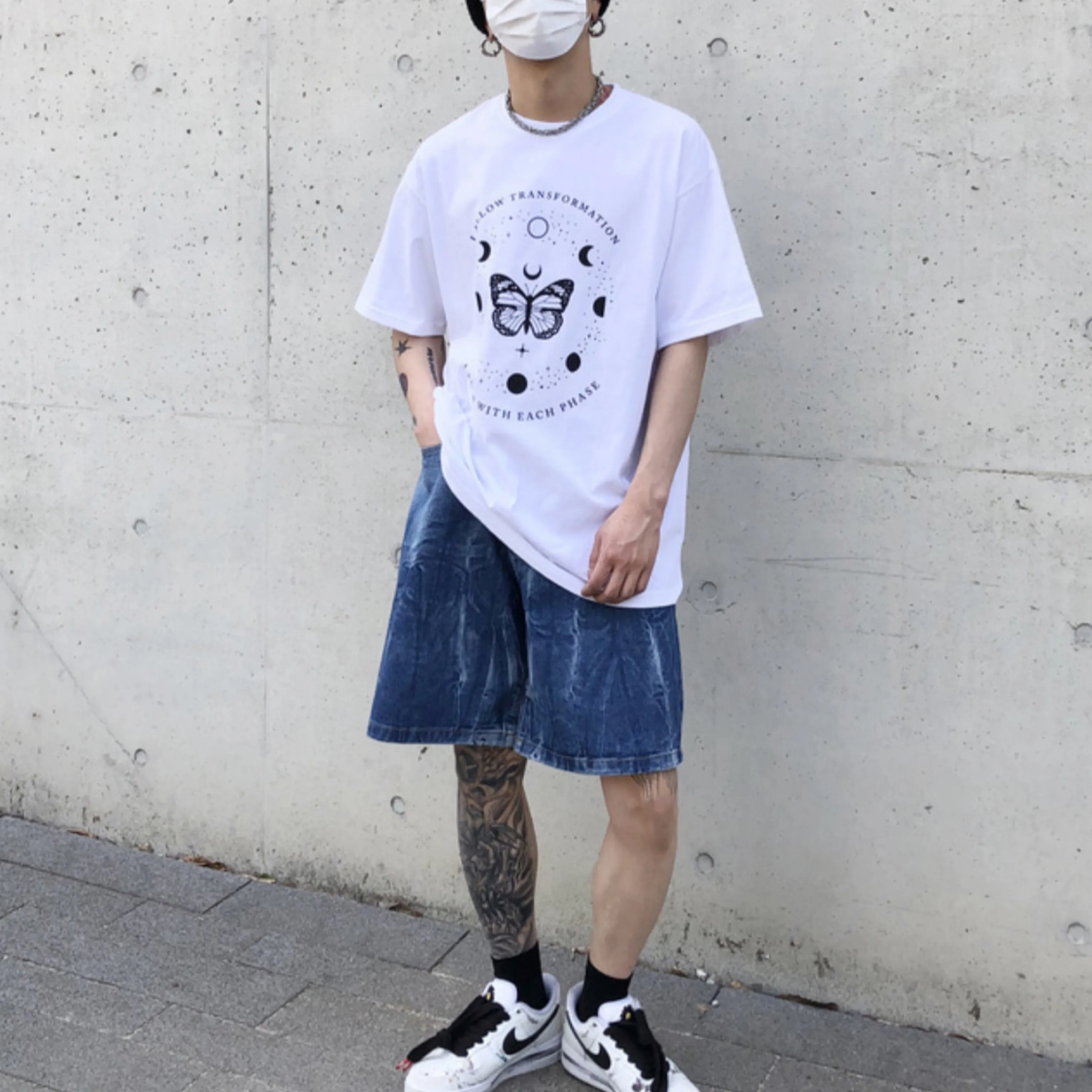 RASHOMONG  |Unisex Street Style Oversized T-Shirts