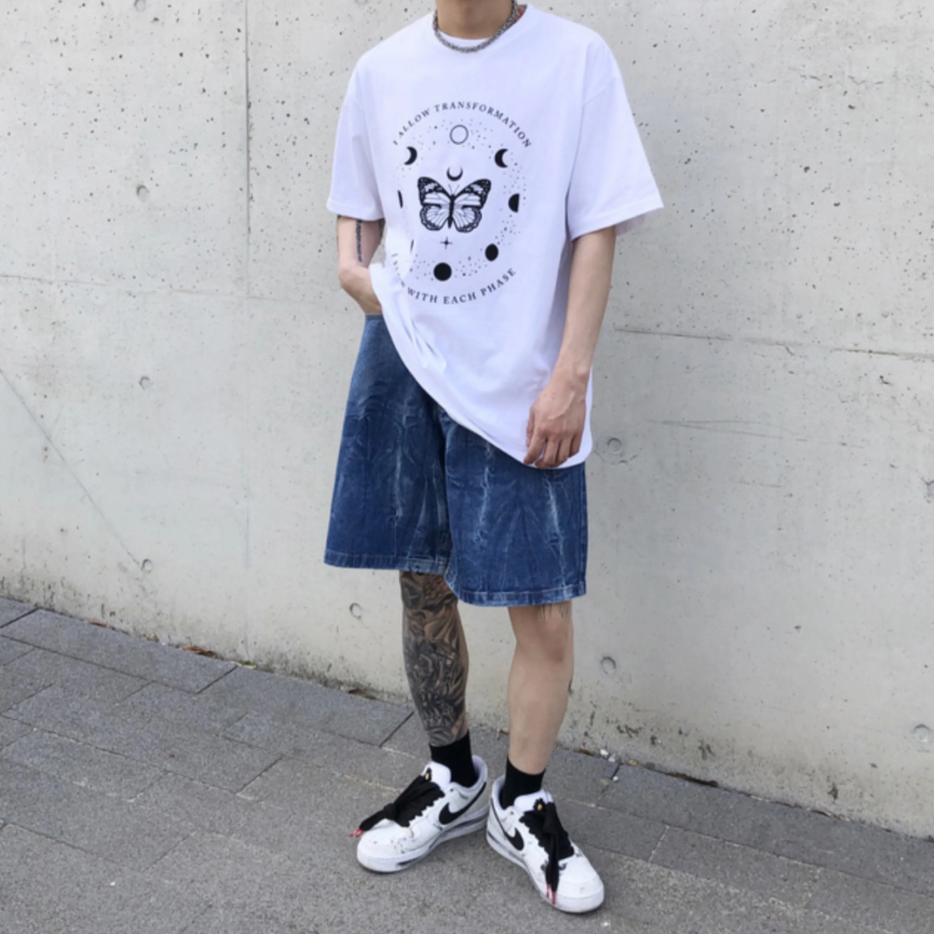 RASHOMONG  |Unisex Street Style Oversized T-Shirts