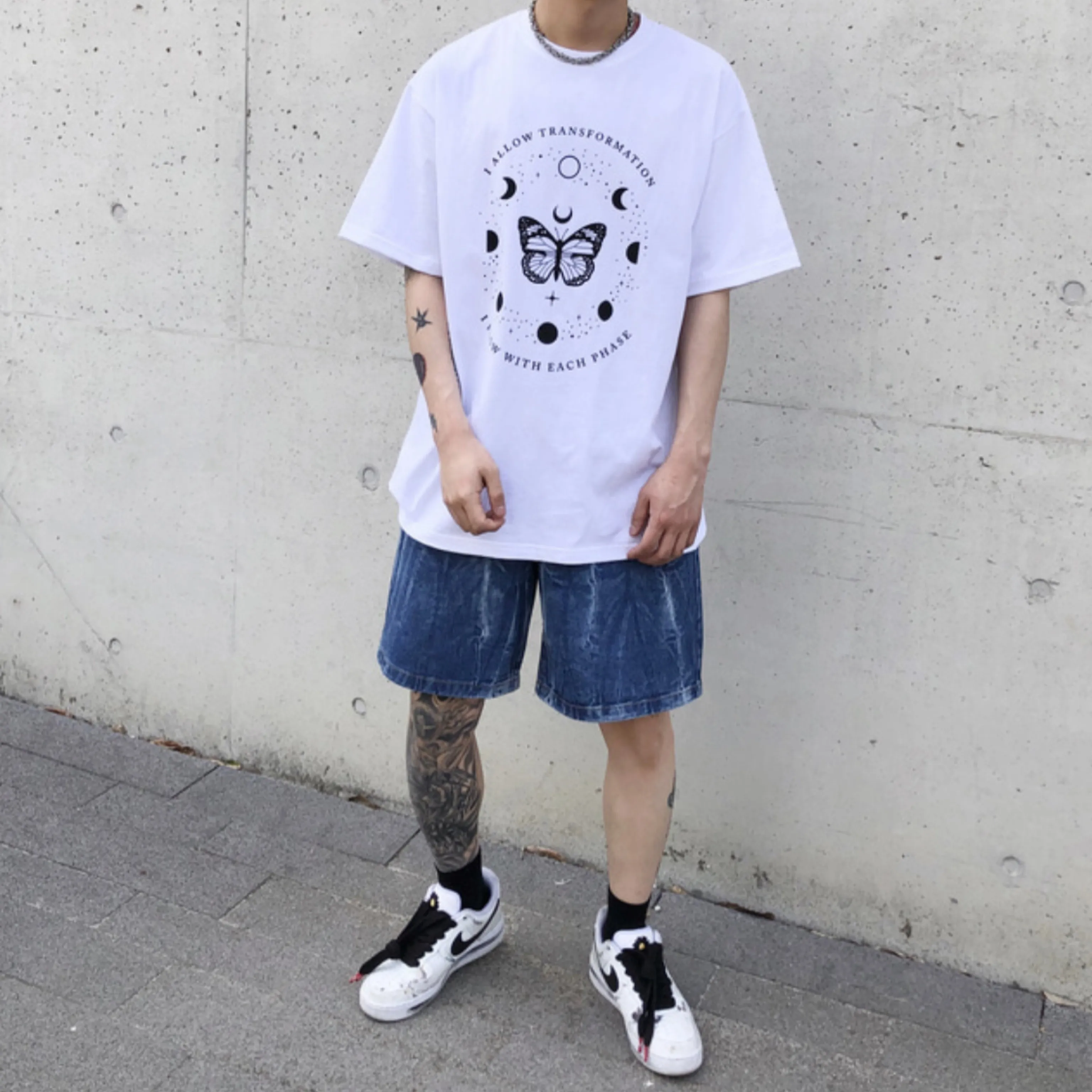 RASHOMONG  |Unisex Street Style Oversized T-Shirts