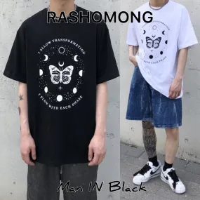 RASHOMONG  |Unisex Street Style Oversized T-Shirts