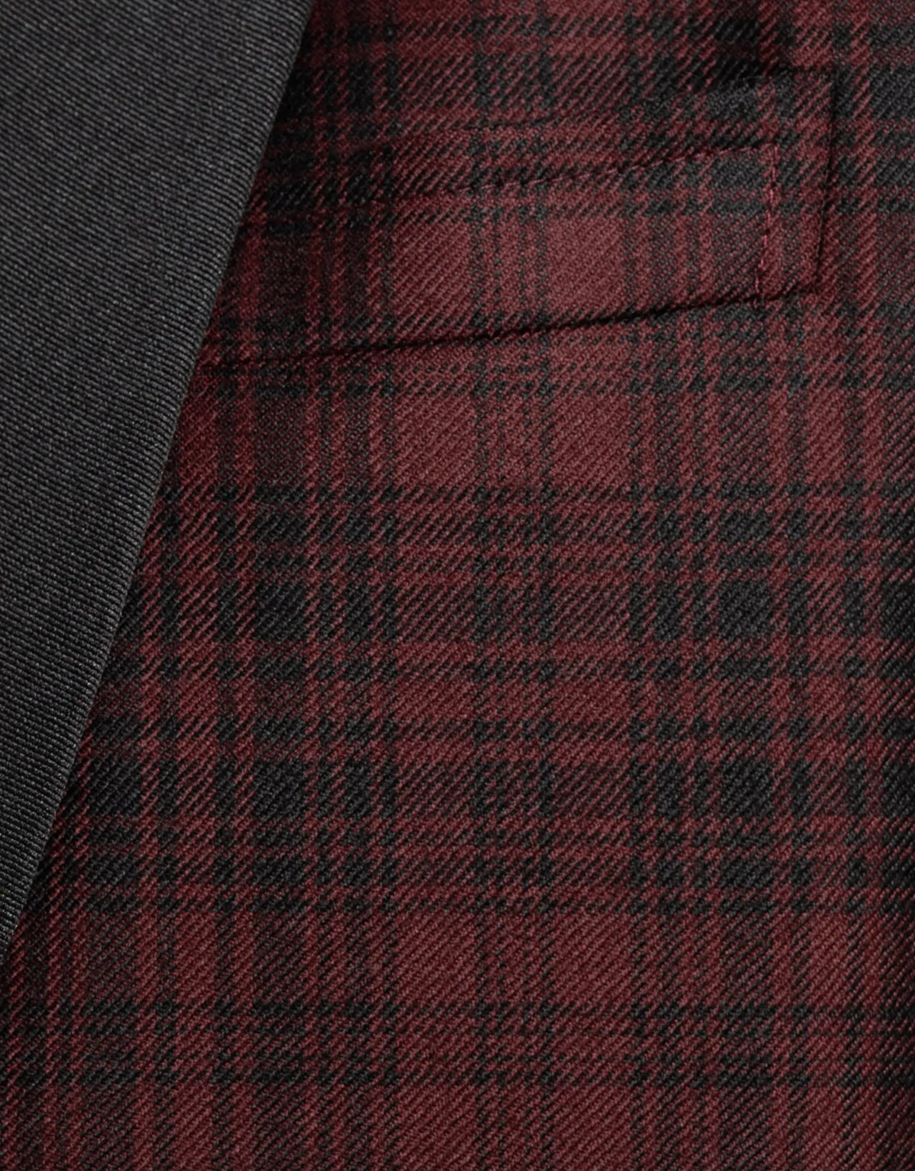 RED TARTAN SHAWL COLLAR DINNER JACKET