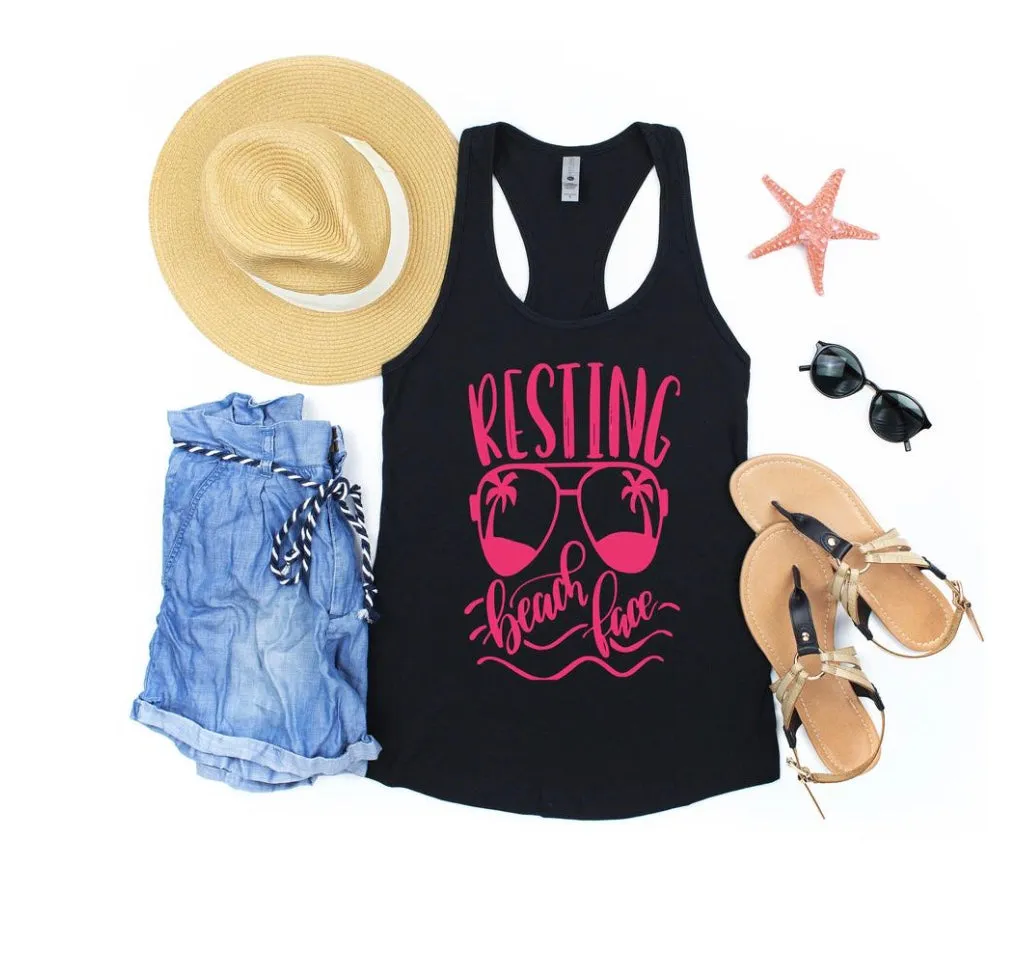 Resting Beach Face Tank