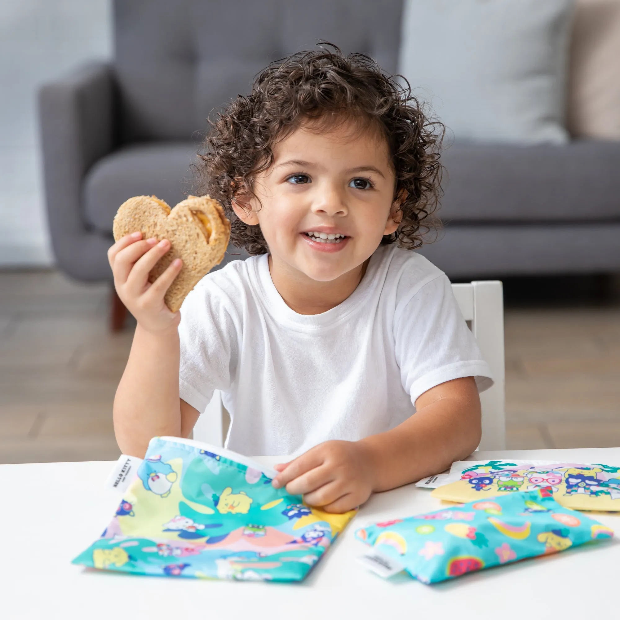 Reusable Snack Bag, 3 Pack: Hello Kitty and Friends Tropical Party