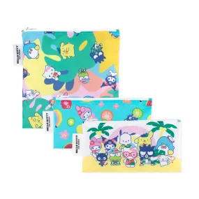 Reusable Snack Bag, 3 Pack: Hello Kitty and Friends Tropical Party