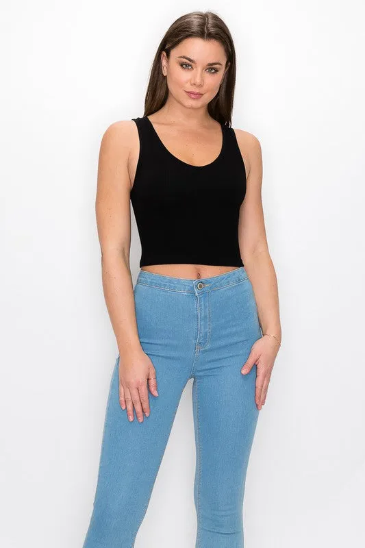 Sleeveless Cropped Tank Top