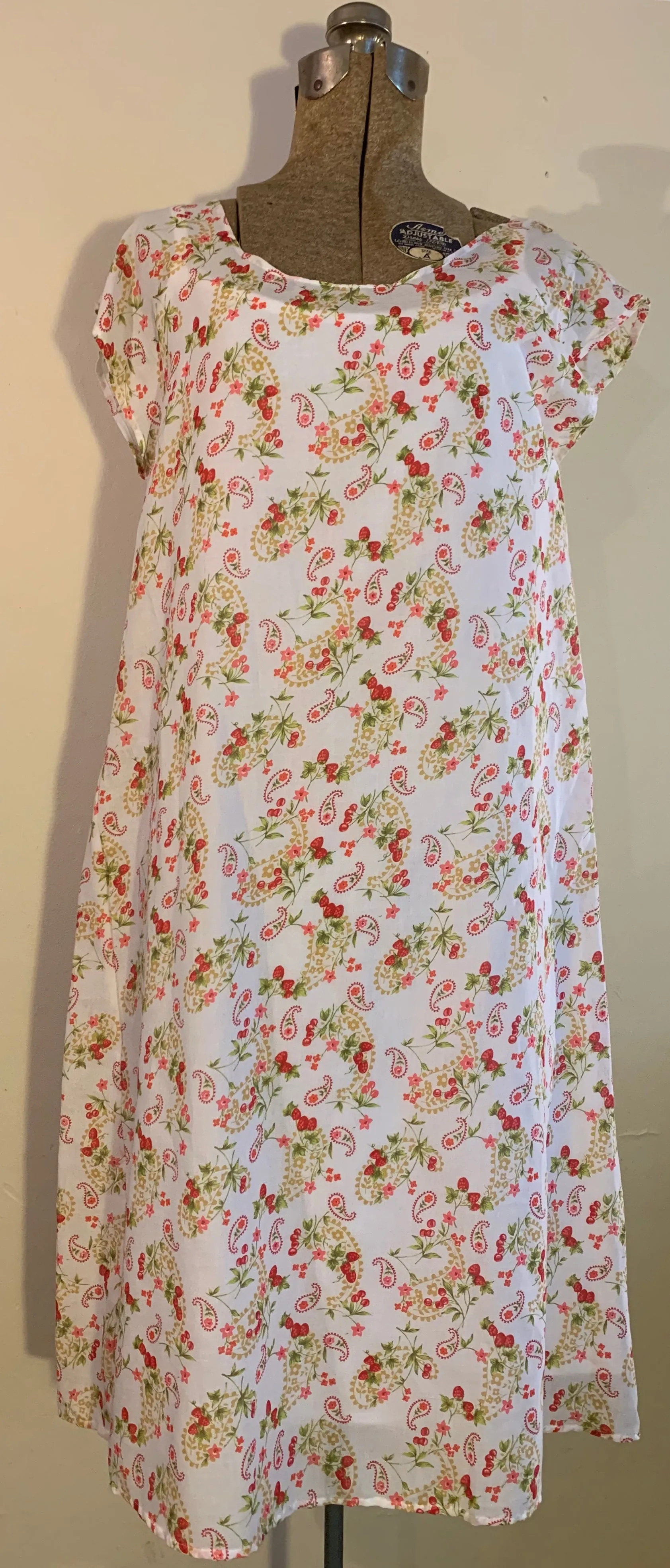 smock dress-strawberries