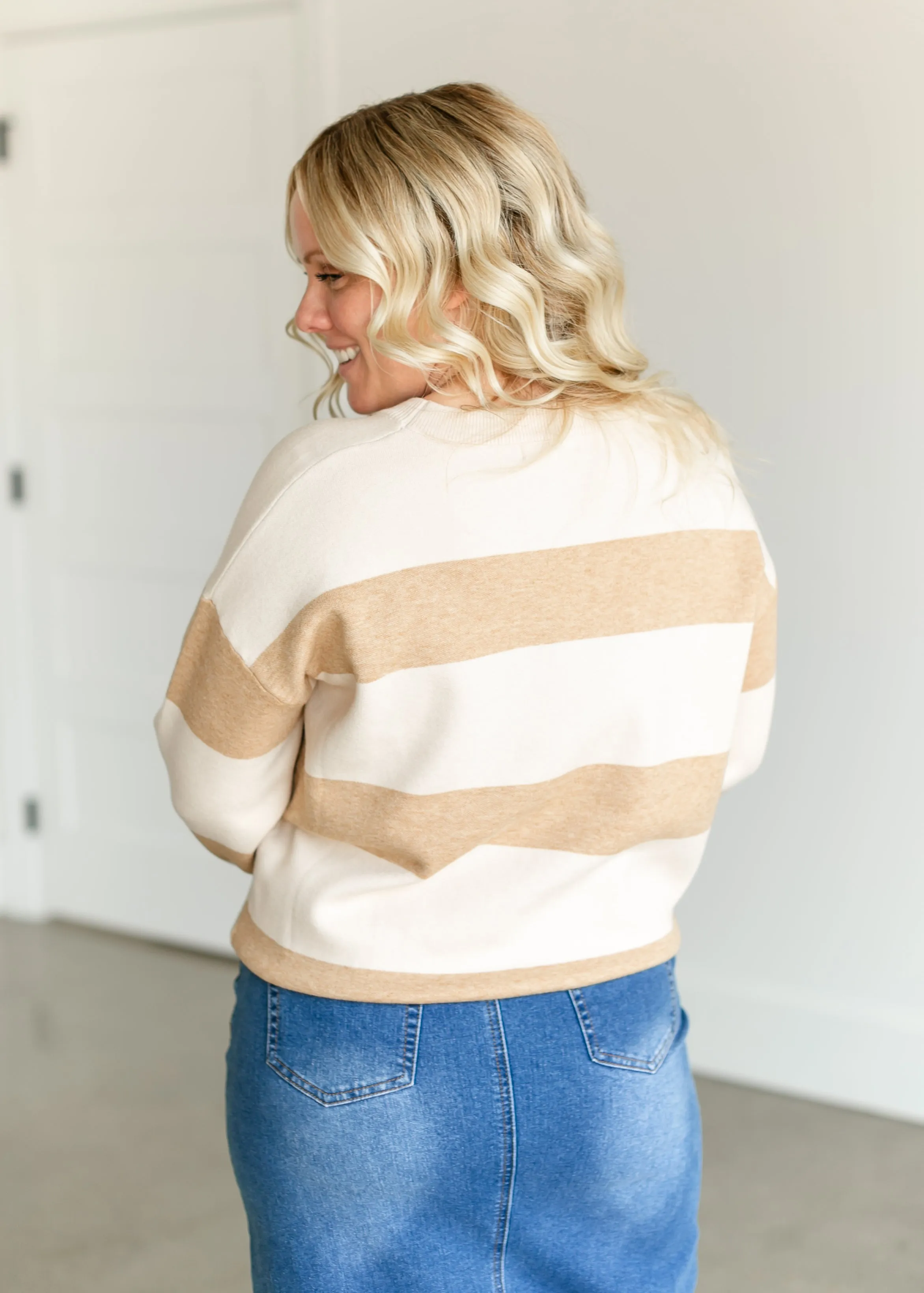 Soft Crewneck Striped Sweater - FINAL SALE