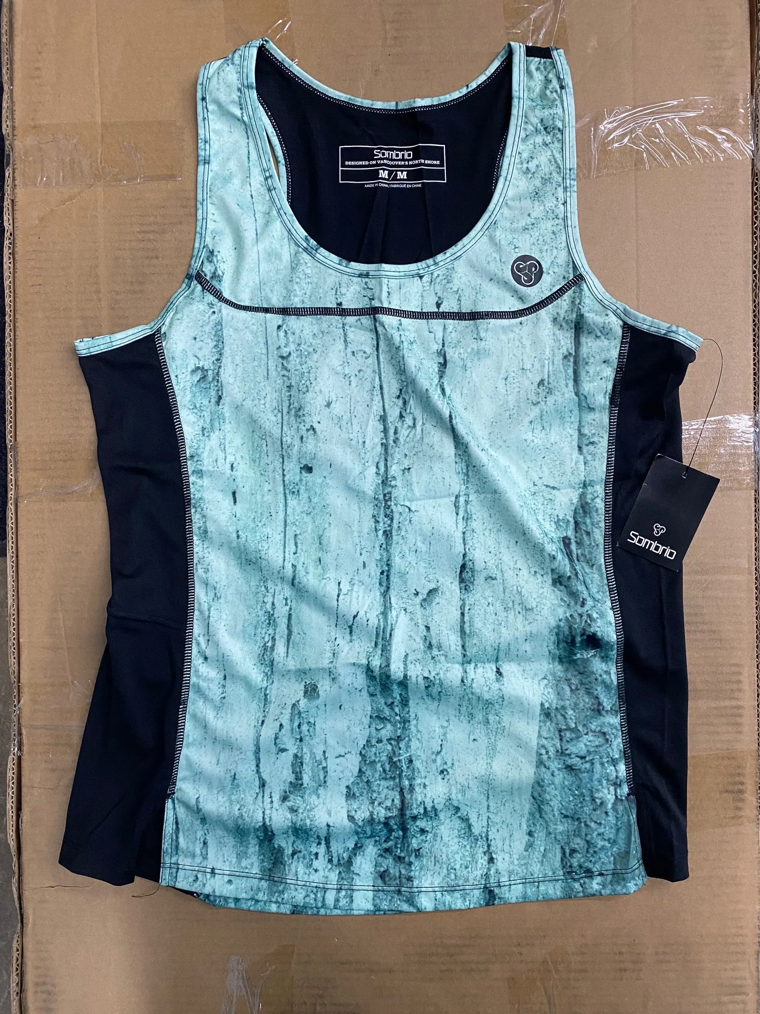 Sombrio Rise N' Climb Tank Women Medium Lichen Bark Green MTB