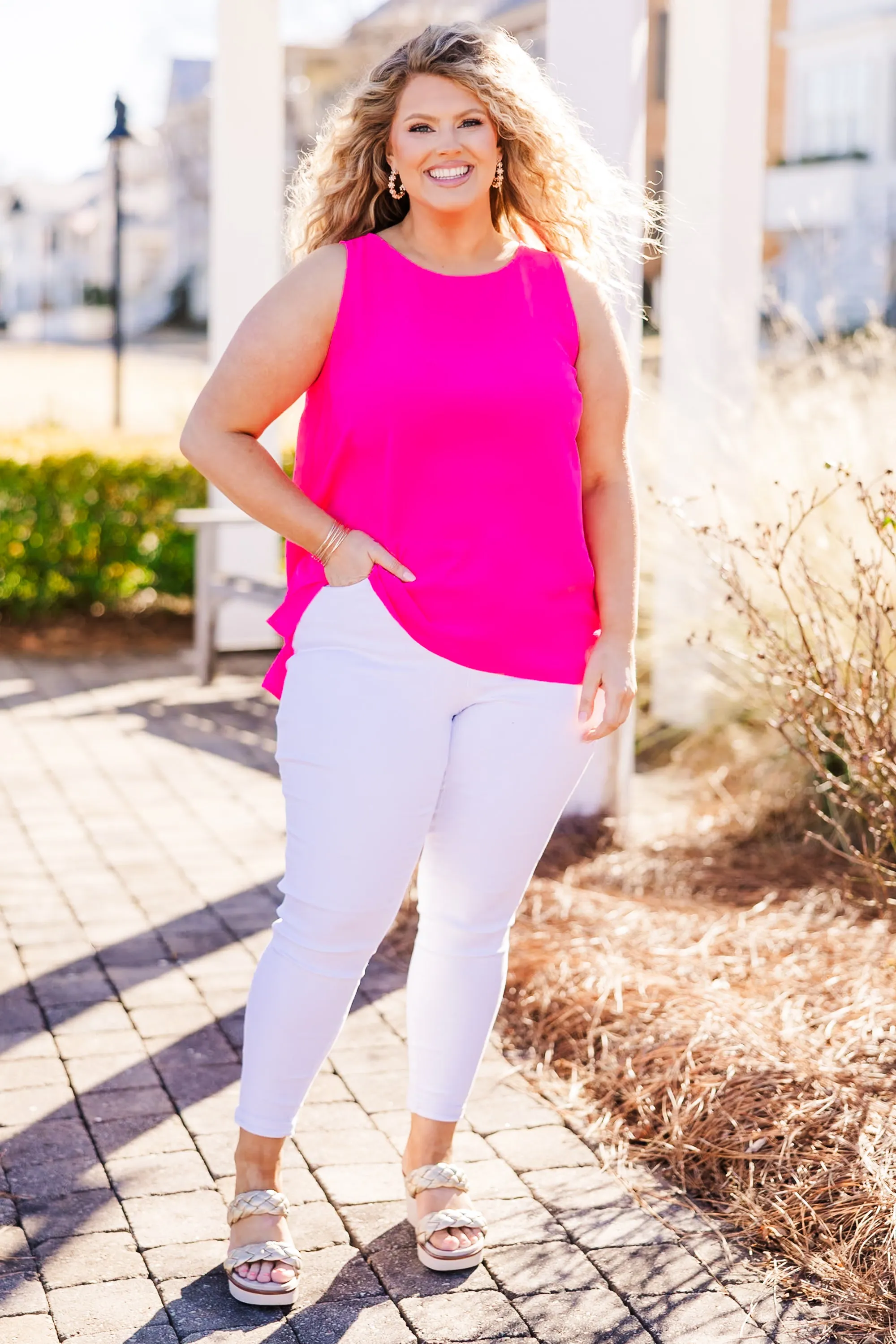 Summertime Love Tank, Neon Fuchsia