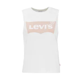 TANK WITH BATWING LOGO Woman White Nude