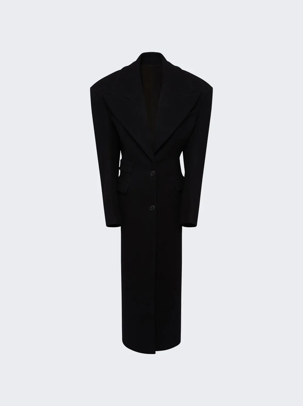 The Attico   Long Coat Black 