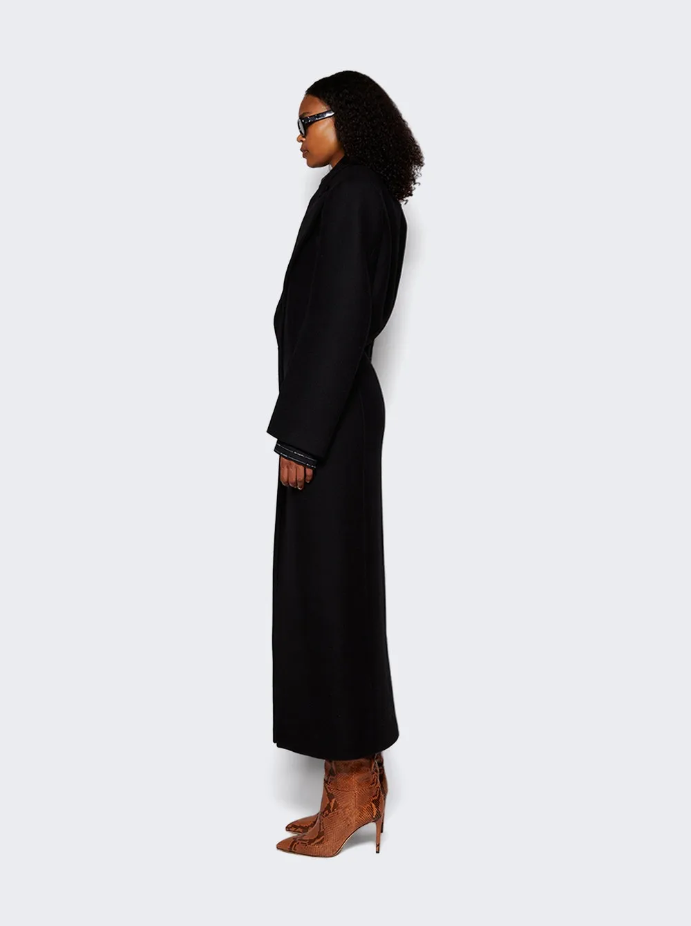 The Attico   Long Coat Black 