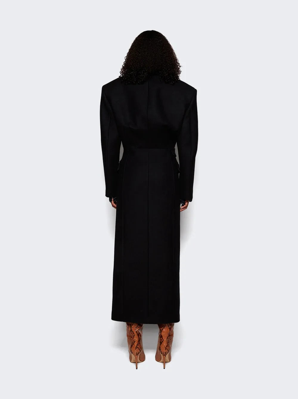 The Attico   Long Coat Black 