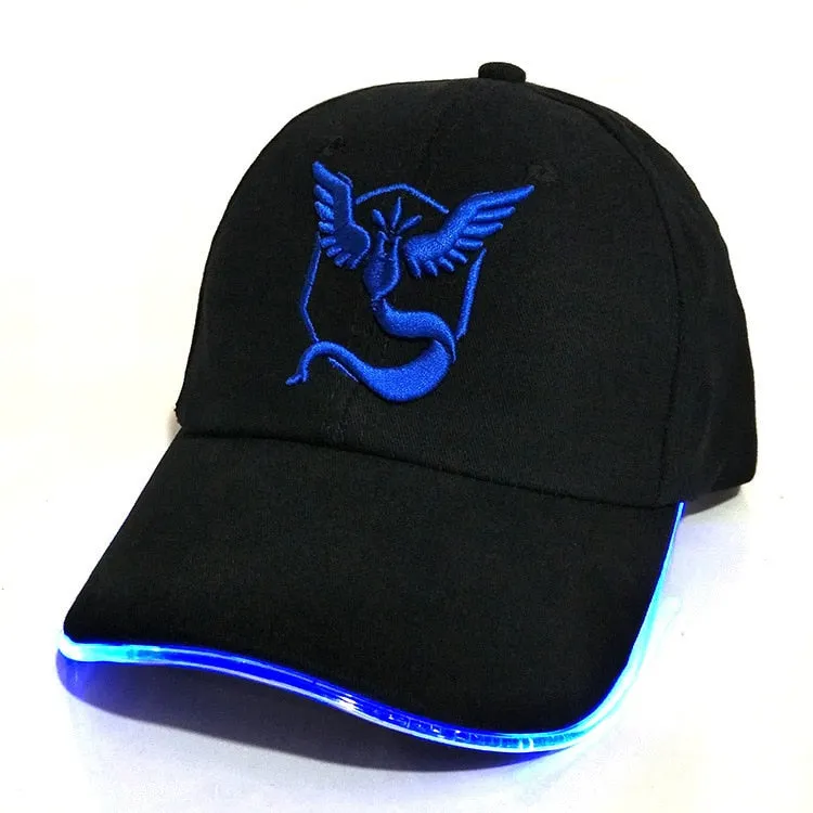 Unisex Light Instinct Pokemon Glow In The Dark LED Fitted Baseball Cap