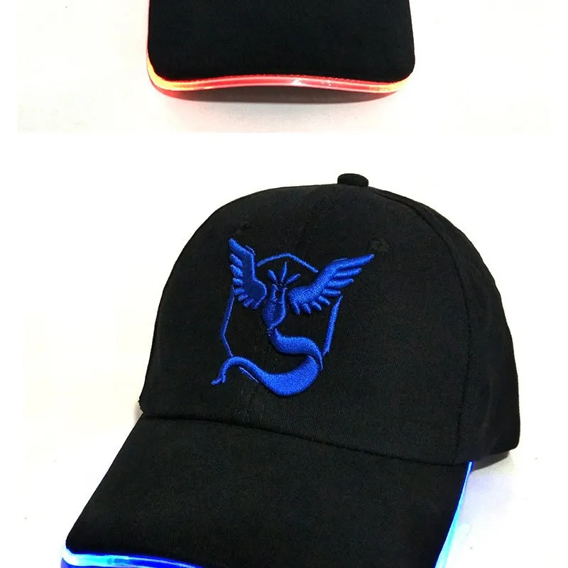 Unisex Light Instinct Pokemon Glow In The Dark LED Fitted Baseball Cap