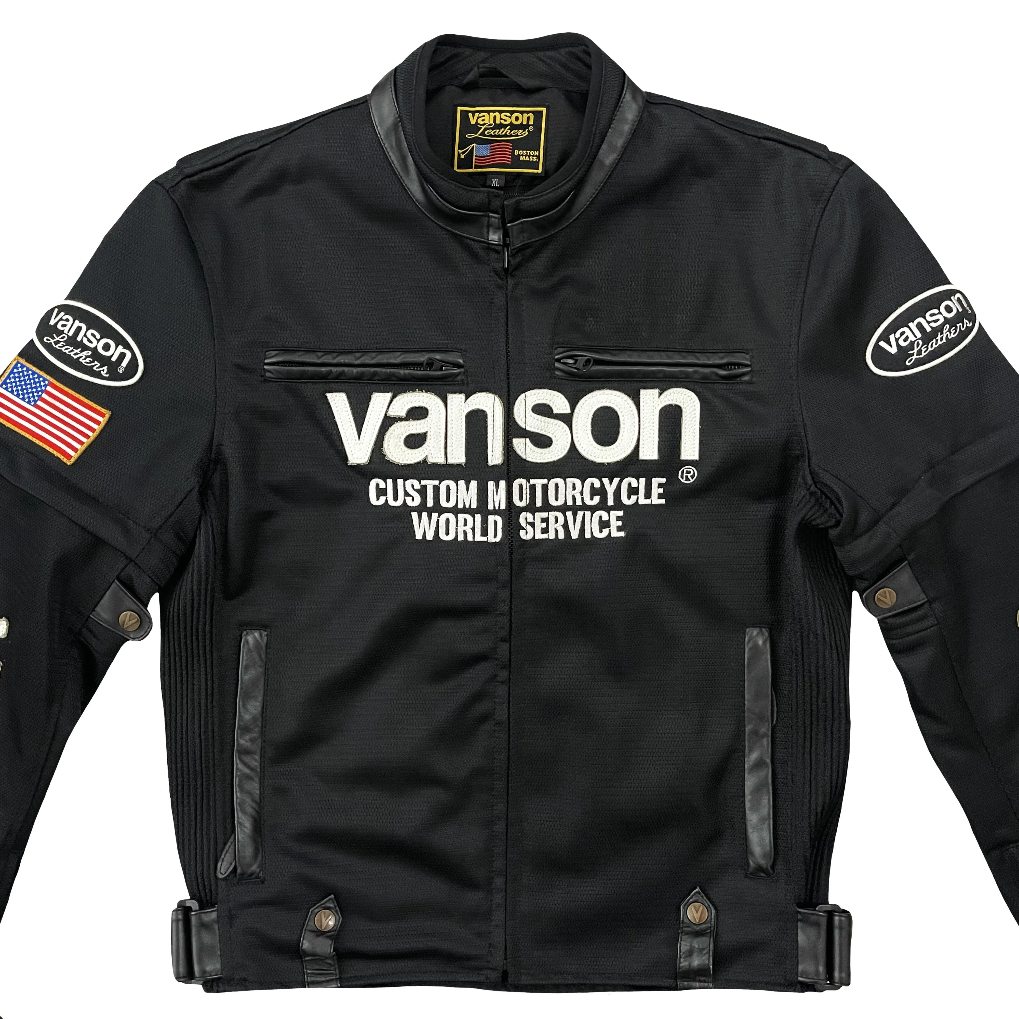 Vanson Leathers Motorcycle Mesh Racer Jacket