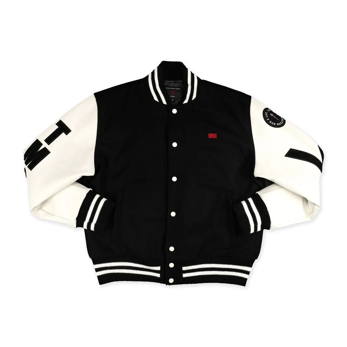 Victory Crenshaw Letterman Jacket - Black