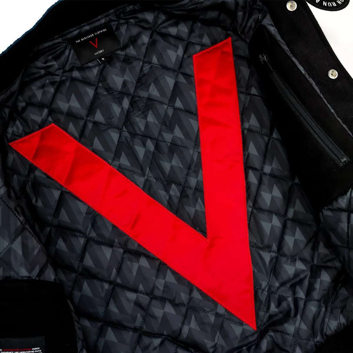 Victory Crenshaw Letterman Jacket - Black