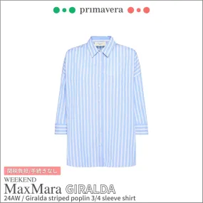 Weekend Max Mara  |Stripes Casual Style Cropped Cotton Elegant Style