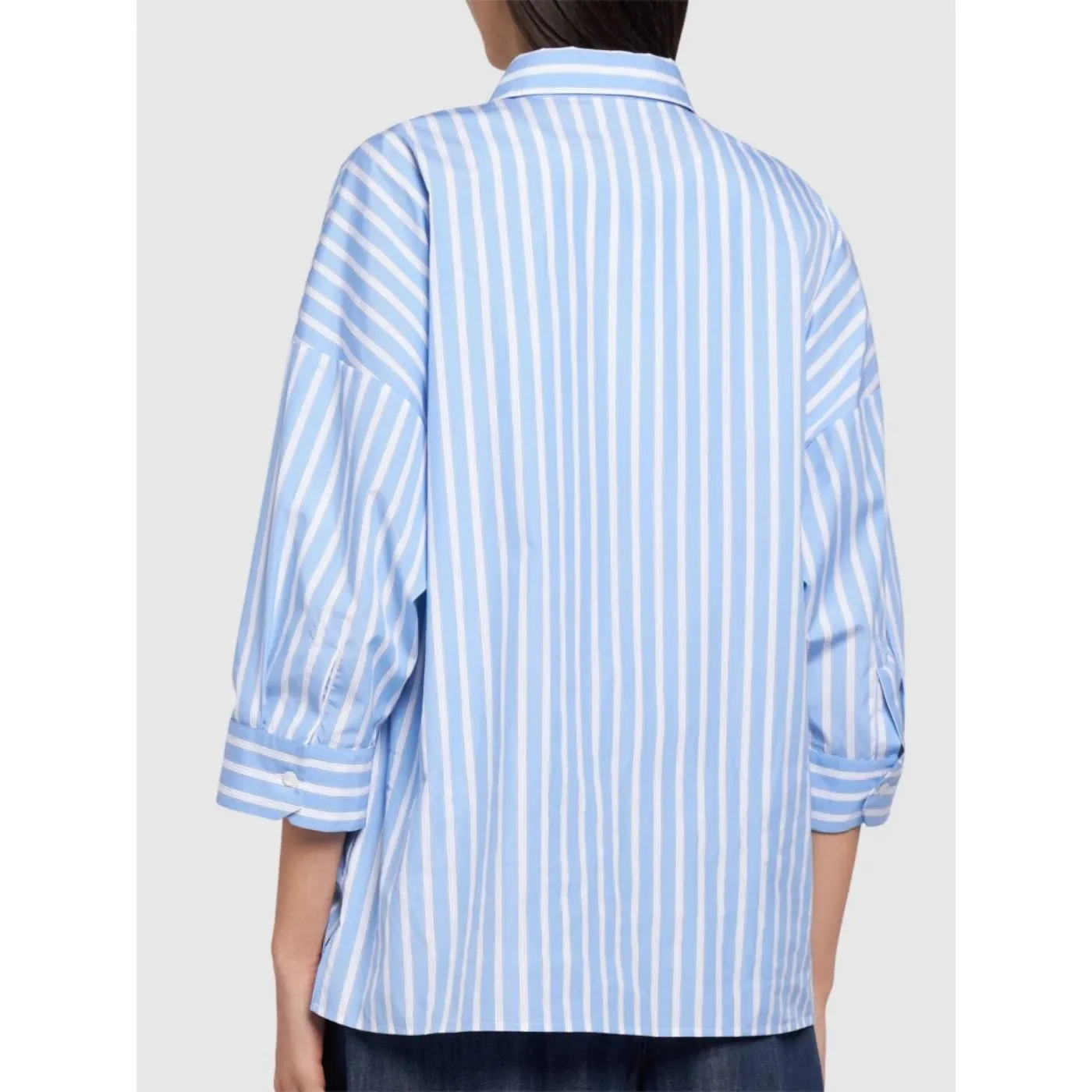 Weekend Max Mara  |Stripes Casual Style Cropped Cotton Elegant Style