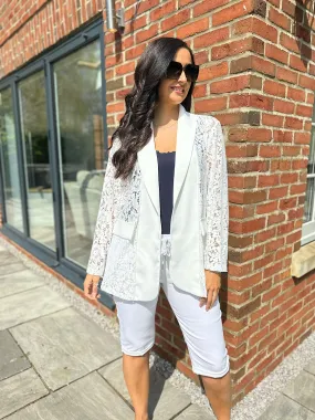 White Lace Blazer Jodie