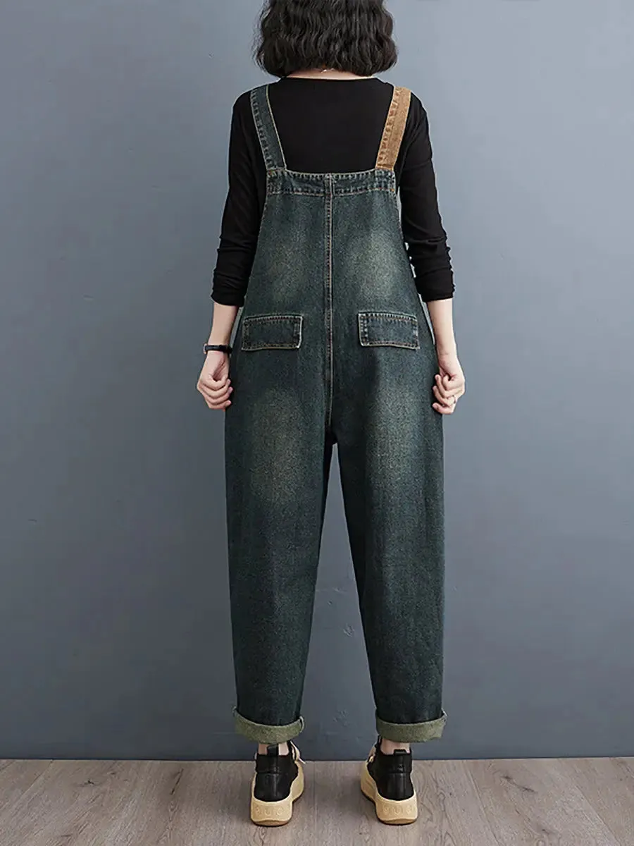 Women Denim Loose Jumpsuits