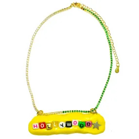 Yellow Hollywood Star Necklace