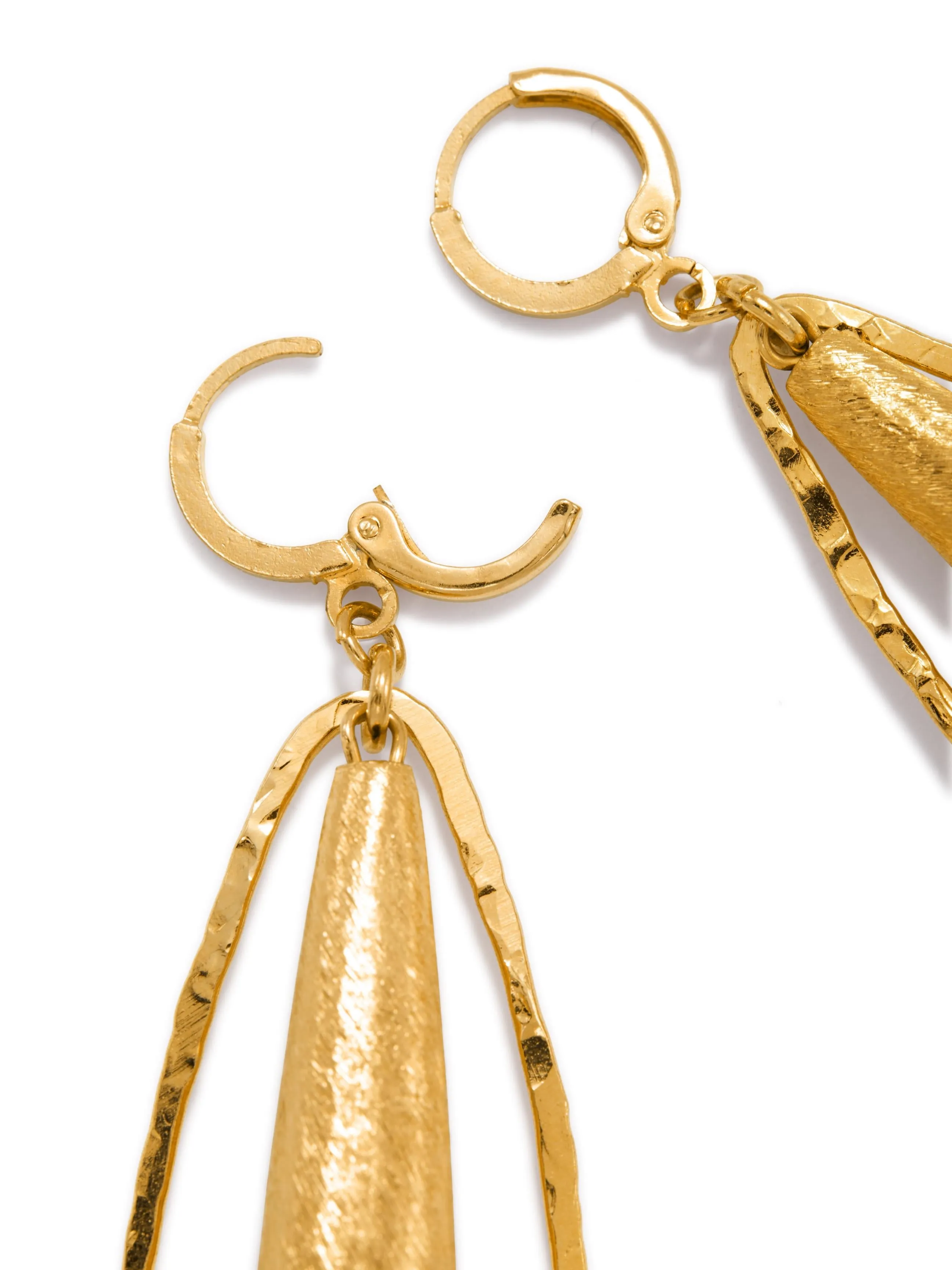 Zeppelin Hailey Gold Leverback Earrings