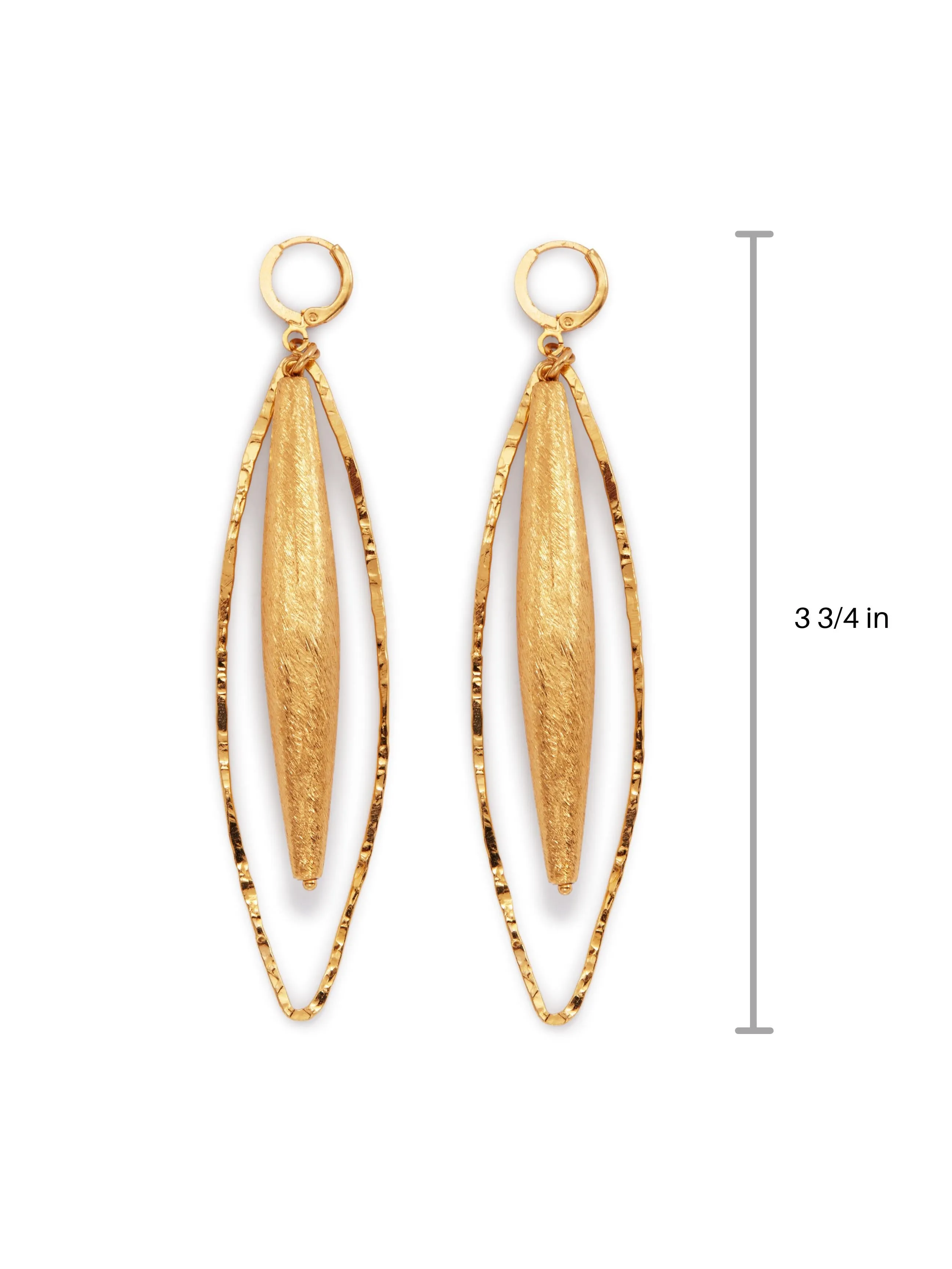 Zeppelin Hailey Gold Leverback Earrings