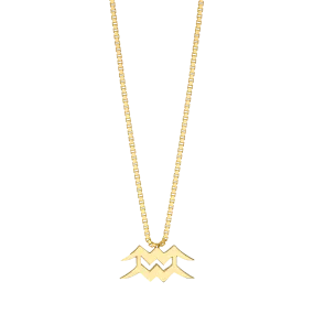 Zodiac Station Necklace - 14k Yellow Gold